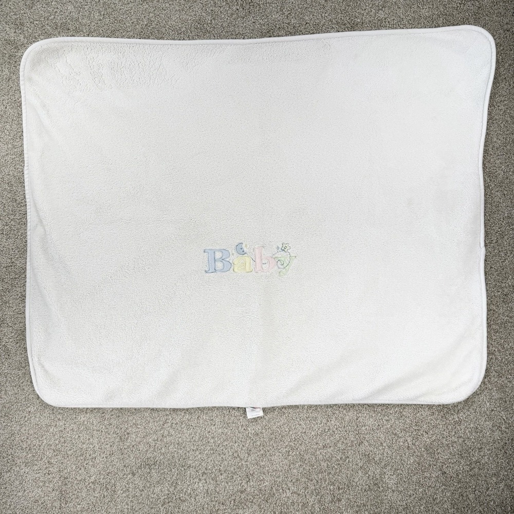 Just‎ Born Baby Blanket Moon Star White Unisex Nursery Security Lovey